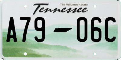TN license plate A7906C