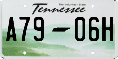 TN license plate A7906H