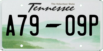 TN license plate A7909P