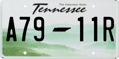 TN license plate A7911R