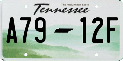 TN license plate A7912F