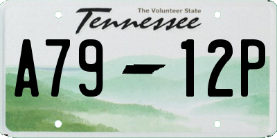TN license plate A7912P