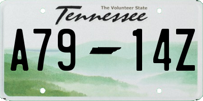 TN license plate A7914Z