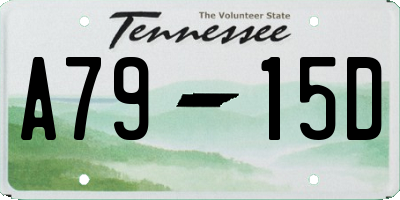 TN license plate A7915D