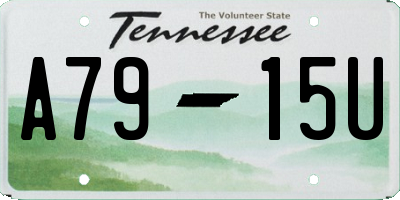 TN license plate A7915U