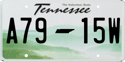 TN license plate A7915W