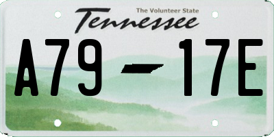 TN license plate A7917E