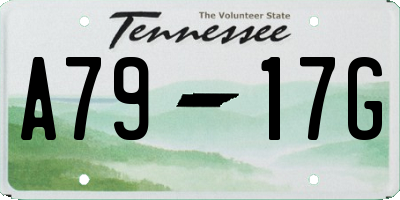 TN license plate A7917G