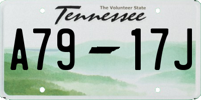 TN license plate A7917J
