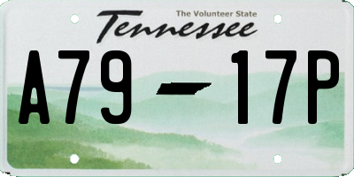 TN license plate A7917P