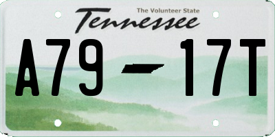 TN license plate A7917T