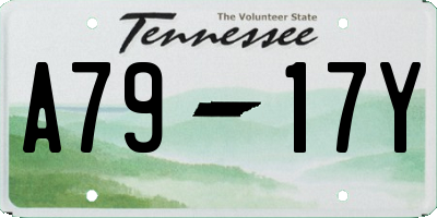 TN license plate A7917Y