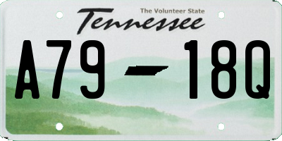 TN license plate A7918Q