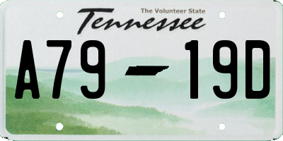 TN license plate A7919D