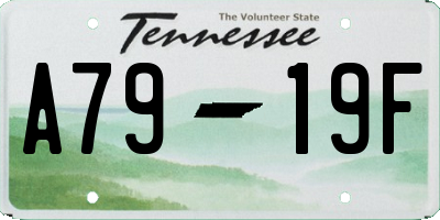 TN license plate A7919F