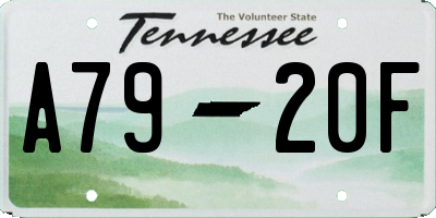 TN license plate A7920F
