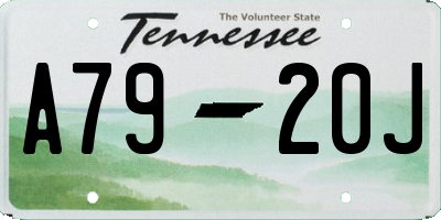 TN license plate A7920J