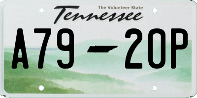 TN license plate A7920P