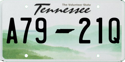 TN license plate A7921Q