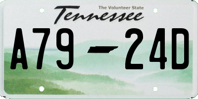 TN license plate A7924D