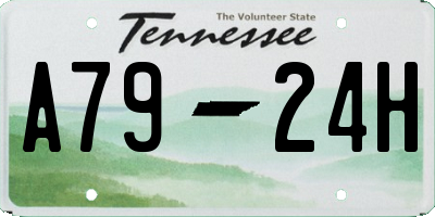 TN license plate A7924H