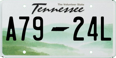 TN license plate A7924L