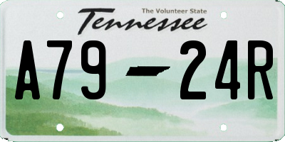TN license plate A7924R