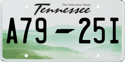 TN license plate A7925I
