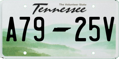 TN license plate A7925V