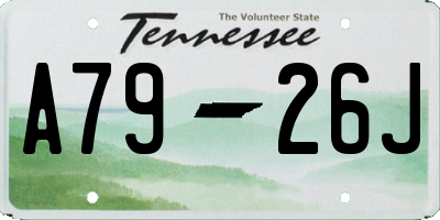 TN license plate A7926J