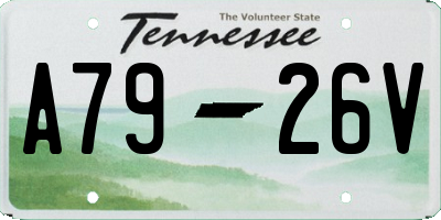 TN license plate A7926V