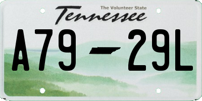 TN license plate A7929L