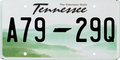 TN license plate A7929Q