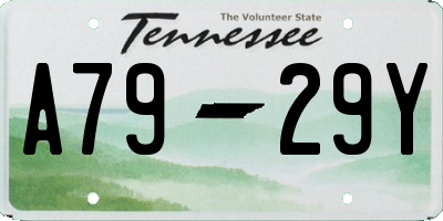 TN license plate A7929Y