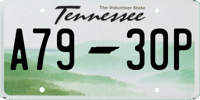 TN license plate A7930P