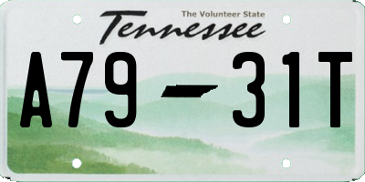 TN license plate A7931T