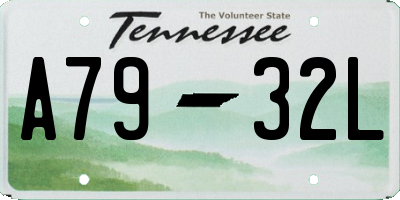 TN license plate A7932L