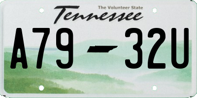 TN license plate A7932U