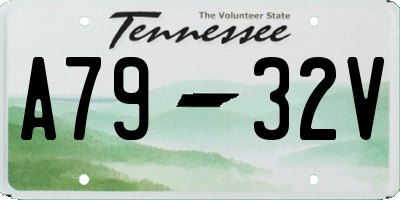 TN license plate A7932V
