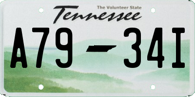 TN license plate A7934I