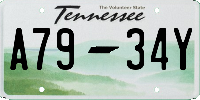 TN license plate A7934Y