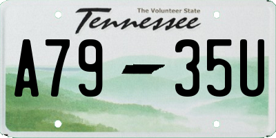 TN license plate A7935U