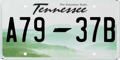 TN license plate A7937B