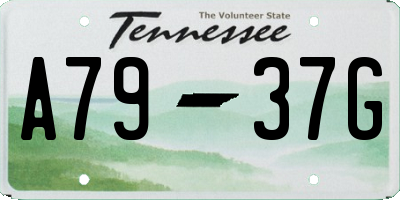 TN license plate A7937G