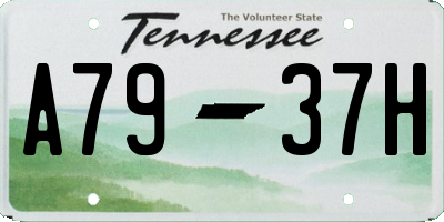 TN license plate A7937H