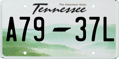 TN license plate A7937L