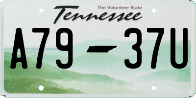 TN license plate A7937U