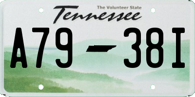 TN license plate A7938I