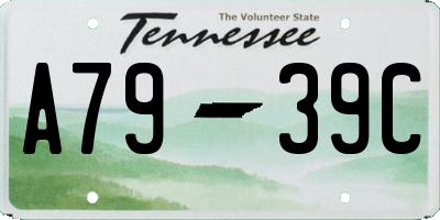TN license plate A7939C