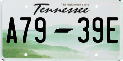 TN license plate A7939E